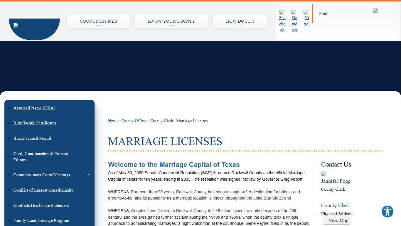Marriage Licenses | Rockwall County-Official Website